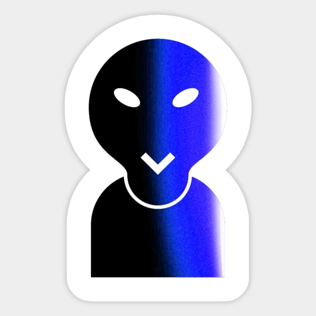 Alien Sticker by Manafff